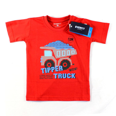 Camiseta de Bebé 10188O - con Mangas Estampado Truck