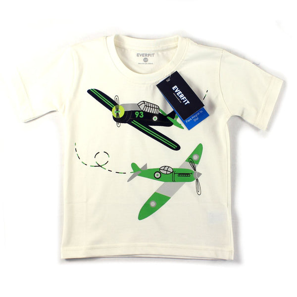 Camiseta de Bebé 10189D - con Mangas Estampado Aviones